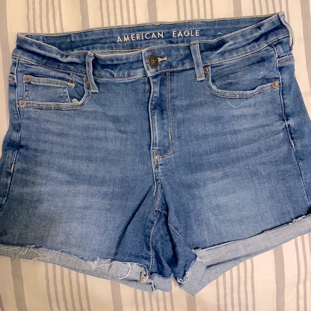 American Eagle Blue Jean Short, “Next Level Stretch Midi” Size 10, Like New!